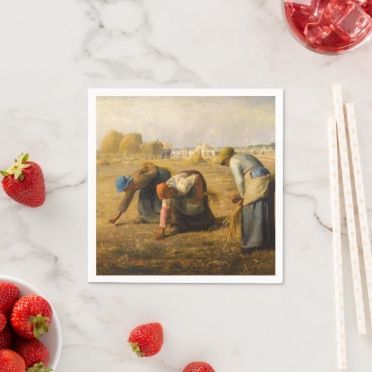 Serviette En Papier Jean-François Millet - Les Gleaners (En situation)