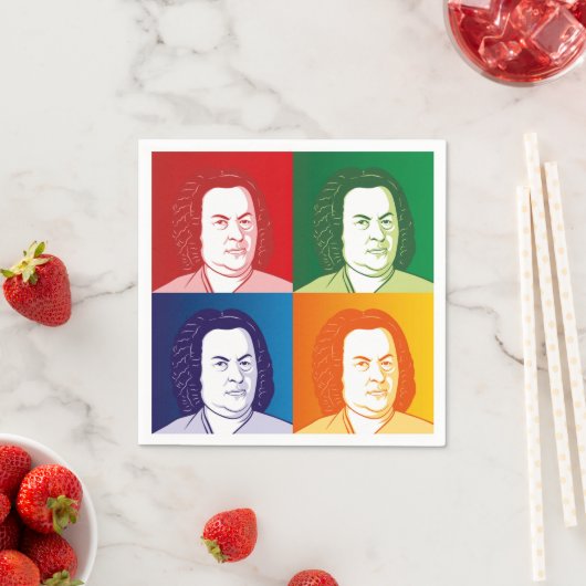 Serviette En Papier Jean Sebastian Bach (En situation)