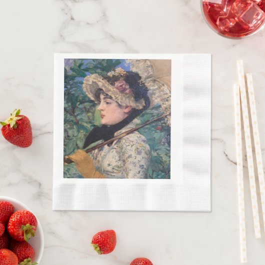 Serviette En Papier Jeanne (Printemps) Par Édouard Manet (En situation)
