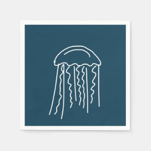 Serviette En Papier Jellis marine vie aquatique moderne