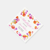 Serviette En Papier Jelly Poisson rose Jaune Gradient Baby shower Past (Coin)