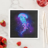 Serviette En Papier Jellyfish éclatante couleur (En situation)