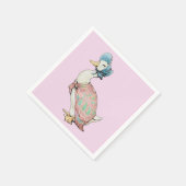 Serviette En Papier Jemima Puddle Duck Pastel Arrière - plan rose (Coin)