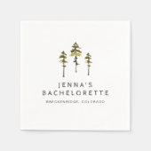 Serviette En Papier JENNA Pine Tree Camp Mountain Bachelorette (Devant)