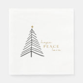 Serviette En Papier J'espère l'amour pour la paix. Papier de Noël (Devant)