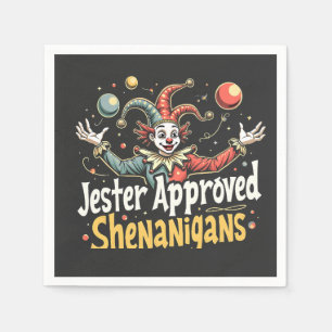 Serviette En Papier Jester Approuvé Shenanigans Circus Clown