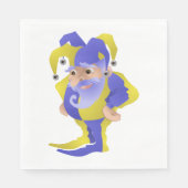 Serviette En Papier Jester Violet Et Vert (Devant)