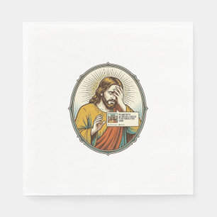 Serviette En Papier Jésus a ajouté à l'histoire au lieu d'un message d
