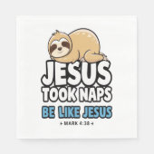 Serviette En Papier Jésus A Fait La Sieste, Fantastique Sloth (Devant)