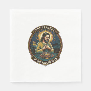 Serviette En Papier Jésus a lâché la nourriture de rue de tacos de nui