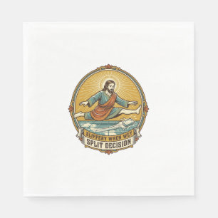 Serviette En Papier Jésus a laissé tomber du savon mouillé en glissant