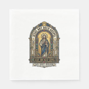 Serviette En Papier Jésus Art Déco Évangile Jésus Art Déco Foi Chrétie