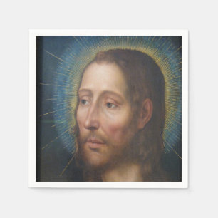 Serviette En Papier Jésus Christ avec un Halo d'or