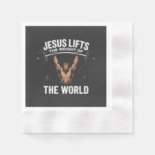 Serviette En Papier Jésus-Christ faisant du soulevé de terre