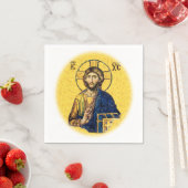 Serviette En Papier Jésus-Christ Pantocrator (En situation)