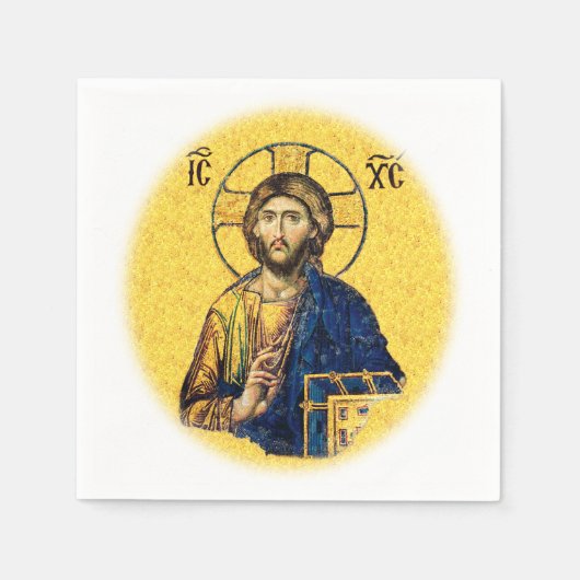 Serviette En Papier Jésus-Christ Pantocrator (Devant)