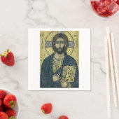 Serviette En Papier Jésus-Christ Pantocrator (En situation)