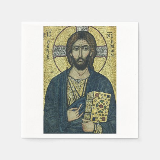 Serviette En Papier Jésus-Christ Pantocrator (Devant)