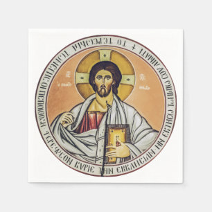 Serviette En Papier Jésus-Christ Pantocrator dôme de l'Église