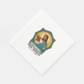 Serviette En Papier Jésus Code QR flou ne scannera pas Menu Humour Tec (Coin)