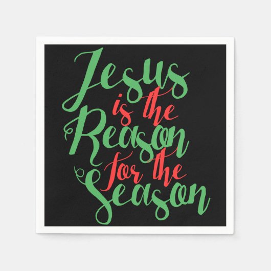 Serviette En Papier Jésus est la raison de la saison (Devant)