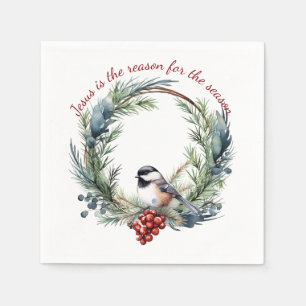Serviette En Papier JÉSUS EST LA RAISON DE LA SAISON Citation de Noël