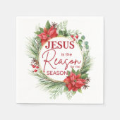 Serviette En Papier Jésus est la raison de la saison Noël (Devant)