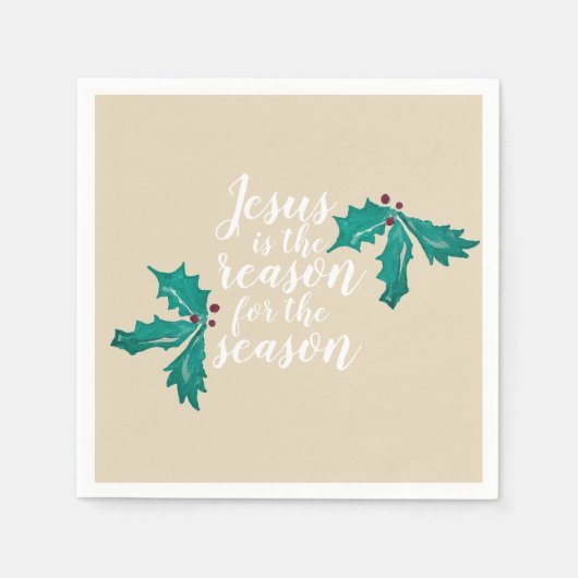 Serviette En Papier Jésus est la raison de la saison Noël (Devant)