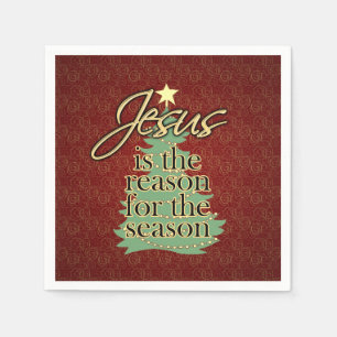 Serviette En Papier Jésus est la raison de Noël chrétien