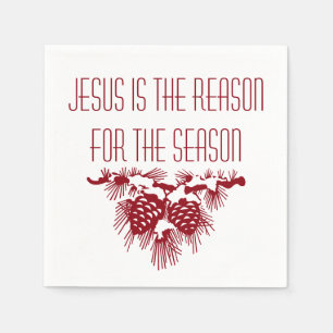 Serviette En Papier JÉSUS EST la RAISON de Noël de SAISON