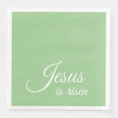 Serviette En Papier Jésus est ressuscité | Élégant Pâques chrétiennes (Devant)