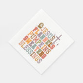 Serviette En Papier Jesus Flannels Chandails Citrouille Bénédiction (Coin)