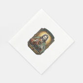 Serviette En Papier Jésus Fond Écran Noir Couverture Webcam Virtuelle (Coin)