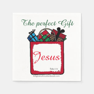 Serviette En Papier Jésus le cadeau parfait Noël