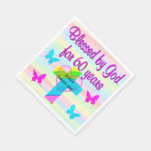 SERVIETTE EN PAPIER JÉSUS M'AIME 60E ANNIVERSAIRE NAPKINS (Coin)