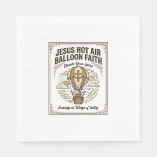 Serviette En Papier Jésus Montgolfière Foi Jésus Montgolfière