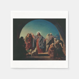 Serviette En Papier Jésus réveille Lazare par Robert Wilhelm Ekman 
