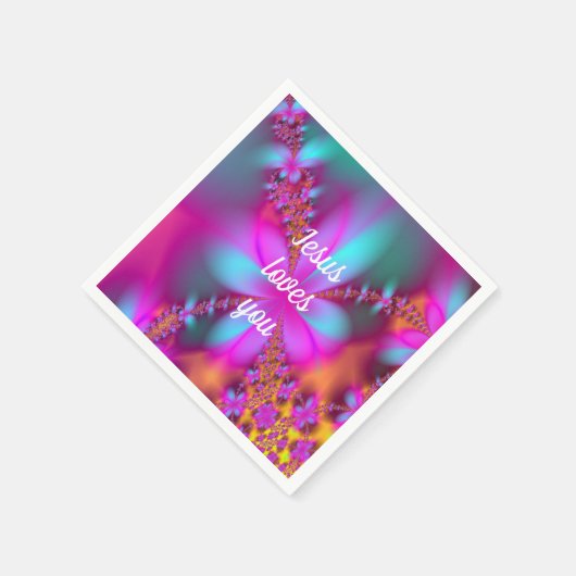 Serviette En Papier Jésus t'aime (Coin)