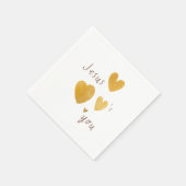 Serviette En Papier Jésus t'aime. Papier serviettes modernes (Coin)