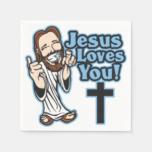 Serviette En Papier Jésus vous aime