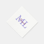 Serviette En Papier jeté simple minimal ajouter nom monogramme rose ro (Coin)