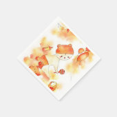 Serviette En Papier Jeu d'aquarelle Bear & Jouets Orange mignonne Napk (Coin)