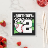 Serviette En Papier Jeu de baseball 2 ans Thème 2ème anniversaire Garç (En situation)