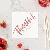 Serviette En Papier Jeu de brosse orangé Thanksgiving (En situation)