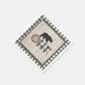 Serviette En Papier Jeu de bûcheron 1er anniversaire Napkin - Ours bla (Coin)