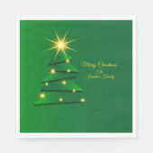 Serviette En Papier Jeu de correspondances Arbre verte Changement de n (Devant)