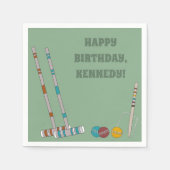 Serviette En Papier Jeu de croquet, Jeu de triage Personnalisé Fête ex (Devant)