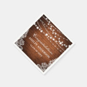 Serviette En Papier Jeu de graduation en dentelle rustique (Coin)