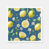 Serviette En Papier Jeu de mariée bleu citron moderne (Devant)