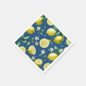 Serviette En Papier Jeu de mariée bleu citron moderne (Coin)